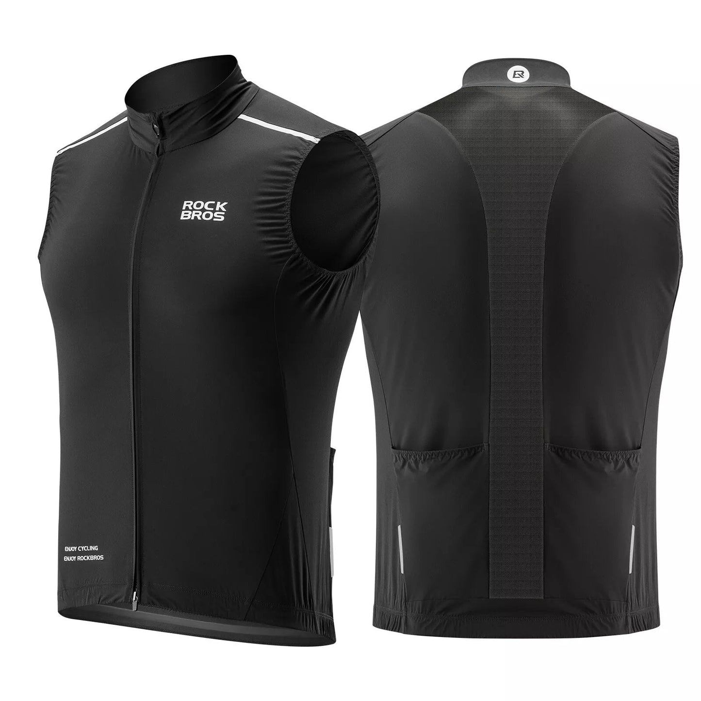 ROCKBROS vestă de vânt vestă de sport pentru ciclism vestă de avertizare rezistentă la vânt jachetă de bicicletă fără mâneci vestă softshell impermeabilă