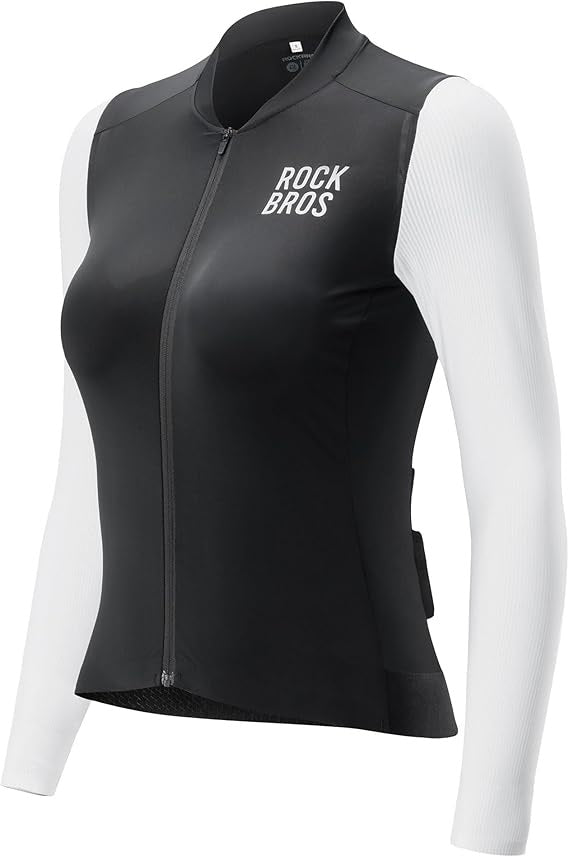 ROCKBROS tricou de ciclism tricou de ciclism cu mânecă lungă pentru femei jachetă de vară tricou de ciclism tricou de ciclism de drum cu 3 buzunare la spate îmbrăcăminte ciclism MTB respirabilă