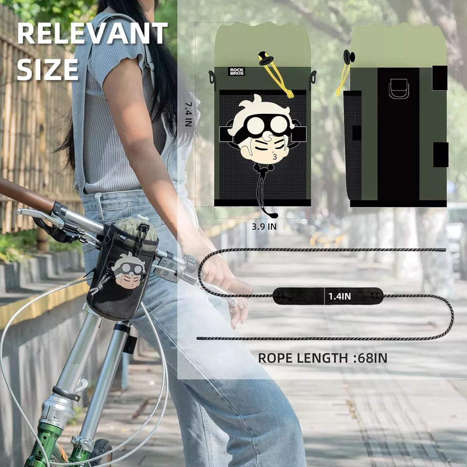 Ghidon pentru geanta pentru biciclete ROCKBROS cu sticla de apa cu cordon de nailon