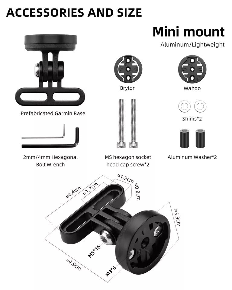 Suport ROCKBROS pentru computer de biciclete pentru Suport ghidon GPS Garmin Bryton Wahoo din aluminiu