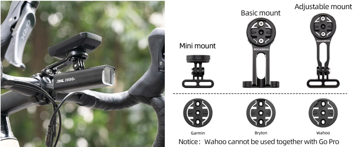 Suport ROCKBROS pentru computer de biciclete pentru Suport ghidon GPS Garmin Bryton Wahoo din aluminiu
