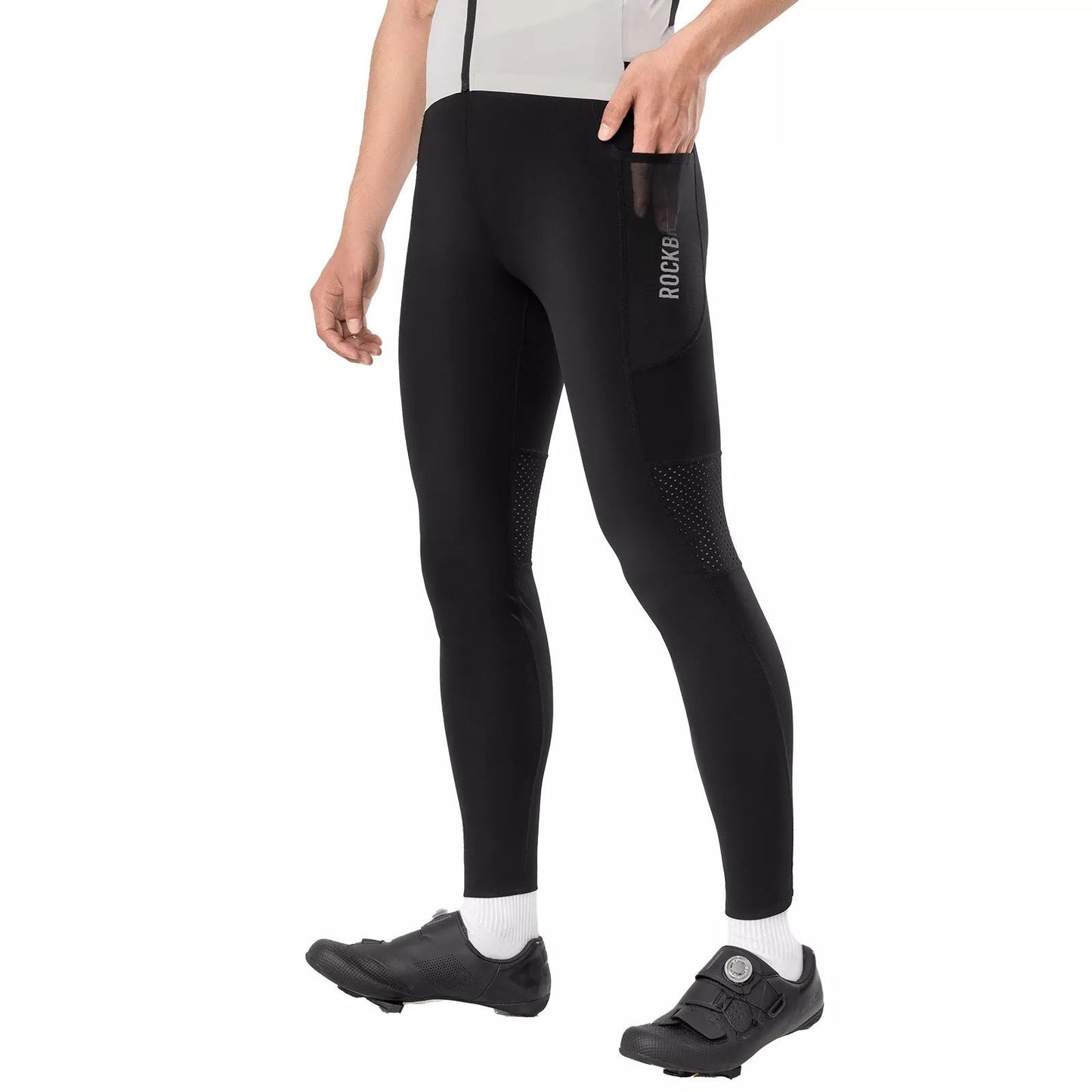 Pantaloni lungi de ciclism ROCKBROS pentru bărbați și femei, pantaloni de ciclism pentru patru sezoane cu căptușeală 4D, pantaloni lungi de ciclism cu buzunare, pantaloni de alergare, MTB respirabil