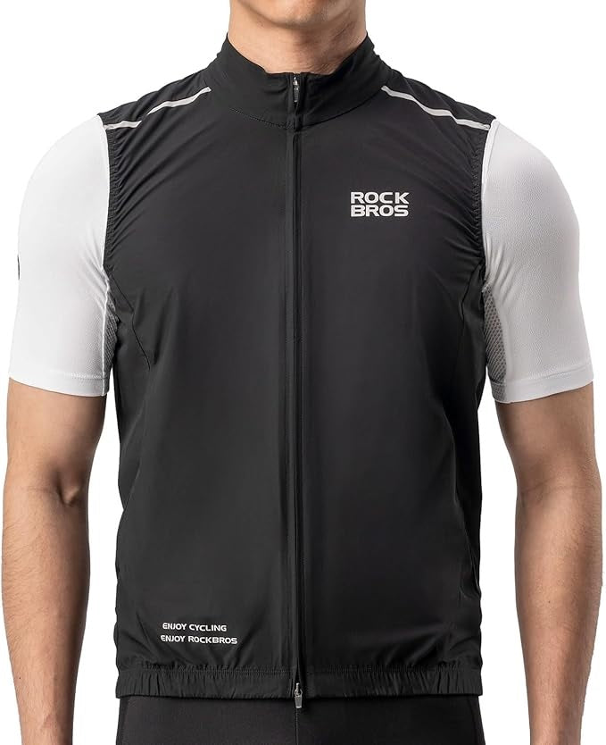 ROCKBROS vestă de vânt vestă de sport pentru ciclism vestă de avertizare rezistentă la vânt jachetă de bicicletă fără mâneci vestă softshell impermeabilă