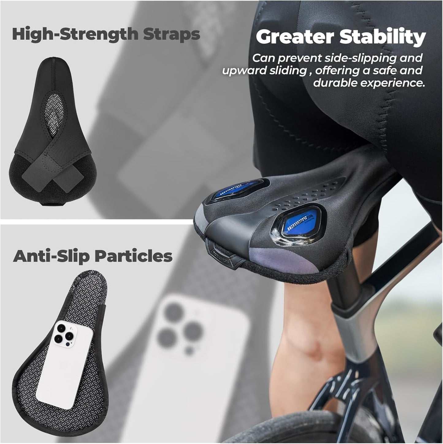 ROCKBROS husă pentru șa de bicicletă husă gel pentru scaunul de bicicletă cu huse pentru șa impermeabile protecție pentru șa husă pentru șa bicicletă de drum pentru bicicletă de munte huse pentru șa pentru bărbați și femei