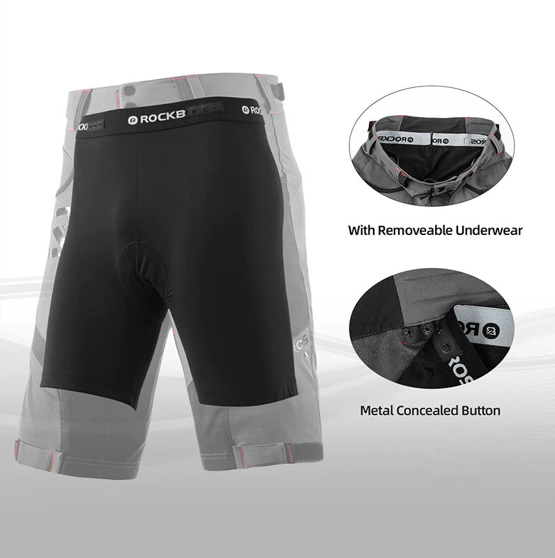 Pantaloni scurti ROCKBROS Elite cu interior și căptușeală pentru bărbați