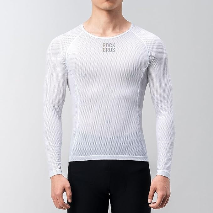 Cămașă cu mânecă lungă ROCKBROS tricou de ciclism pentru bărbați, cămașă funcțională cu uscare rapidă, îmbrăcăminte pentru ciclism, cămașă fitness pentru ciclism, alergare, tenis, drumeții, bărbați