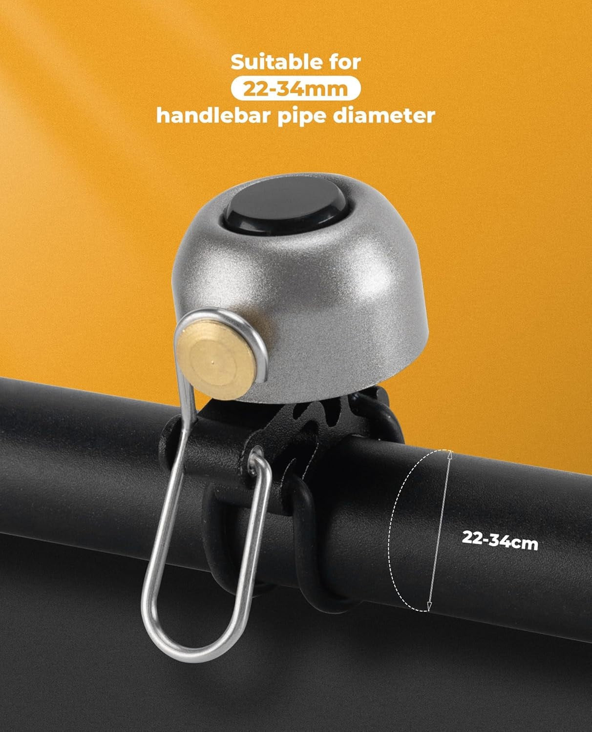 ROCKBROS clopot bicicletă ghidon clasic, bicicletă de munte retro sonerie bicicletă tare clopot bicicletă cupru clopot bicicletă pentru 22-34 mm