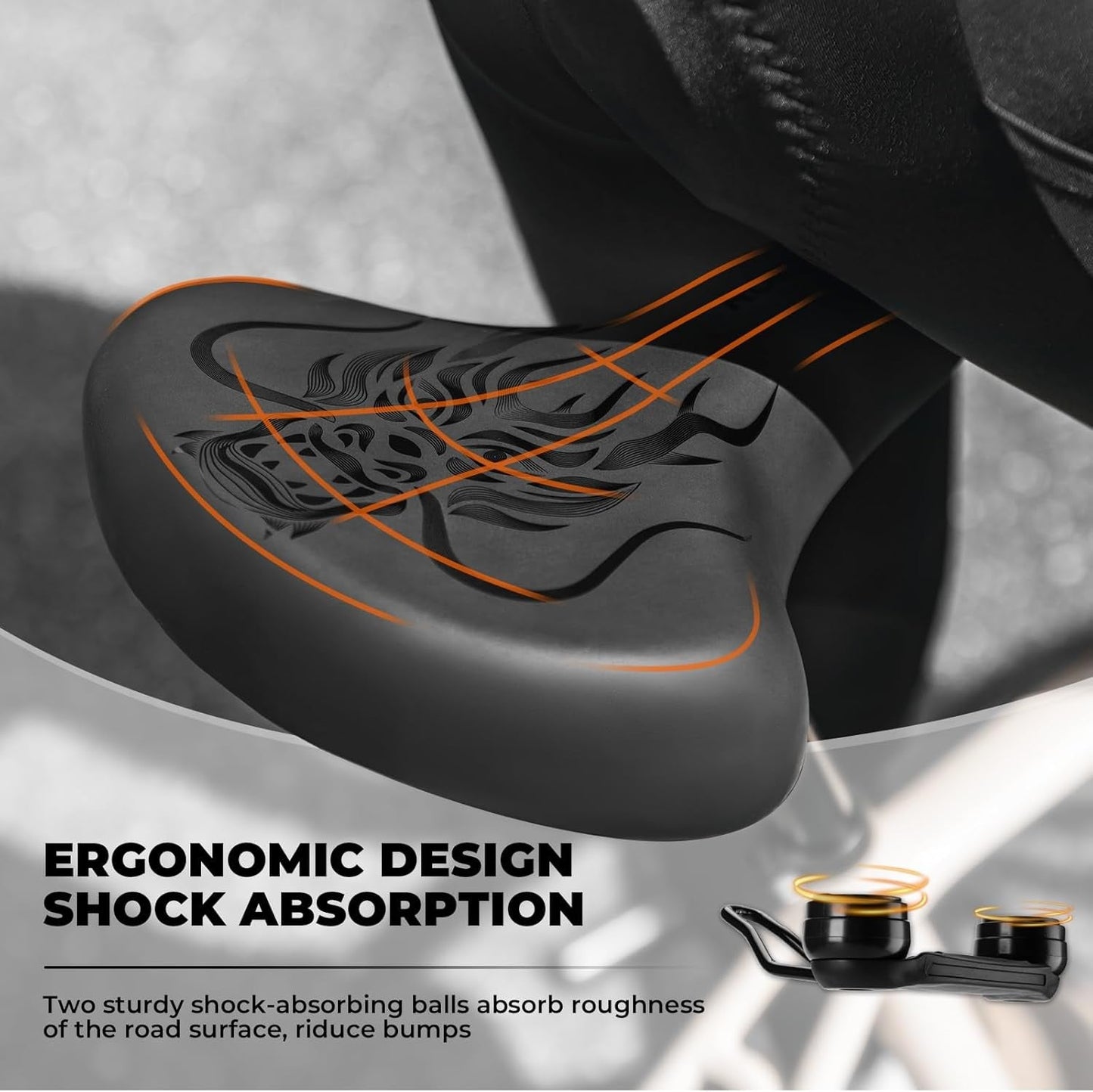 Șa de bicicletă ROCKBROS Șa de bicicletă confortabilă ergonomică lată pentru bicicleta de drum BMX MTB confortabilă