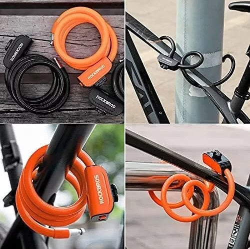 ROCKBROS broasca biciclete incuietoare cablu biciclete cu suport de montare 2 chei