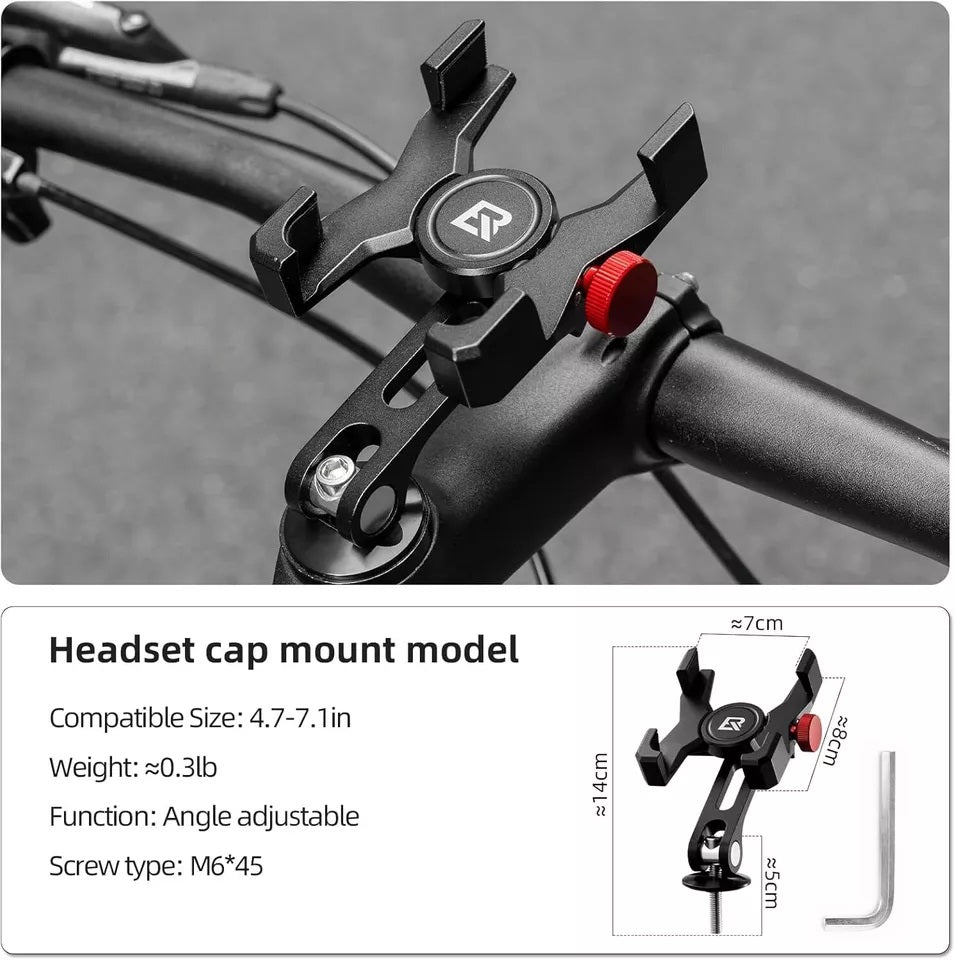 ROCKBROS Suport telefon mobil pentru biciclete Suport telefon ghidon pentru smartphone 4.7-7.09 inch