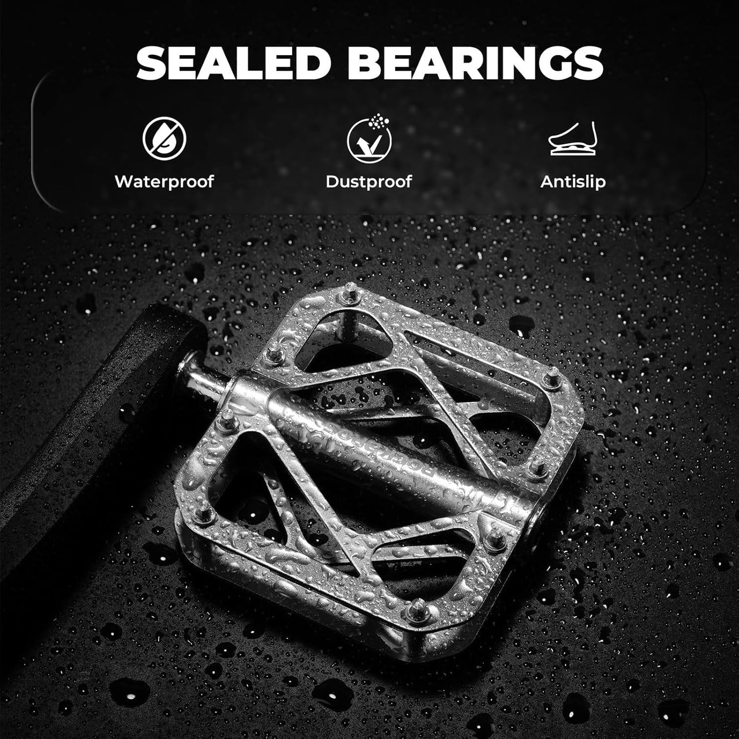 ROCKBROS pedale de bicicleta mountain bike din aliaj de titan 3 rulmenti pedale MTB platforma pentru MTB 250g light