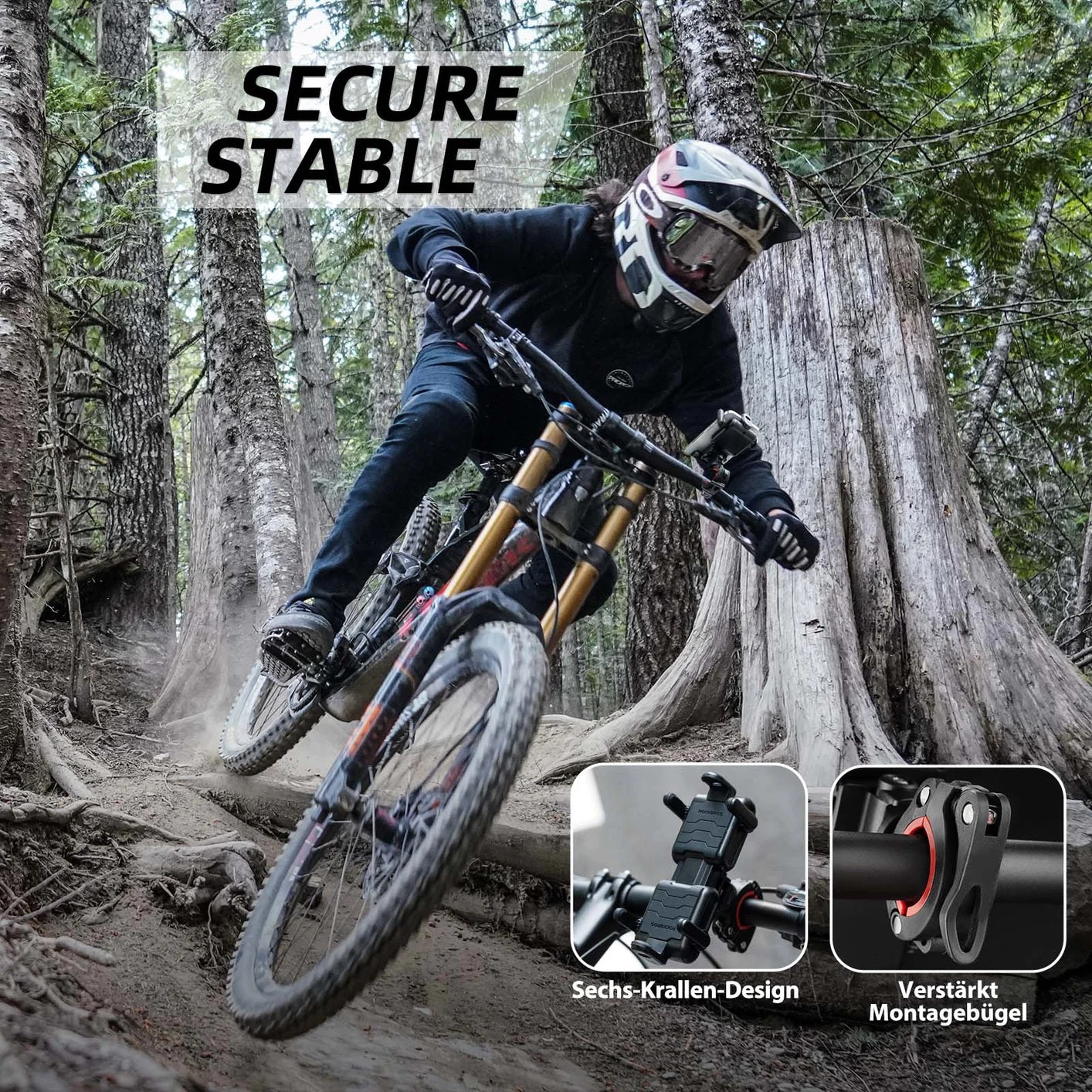 ROCKBROS suport biciclete telefon mobil suport moto ghidon 360° smartphone universal