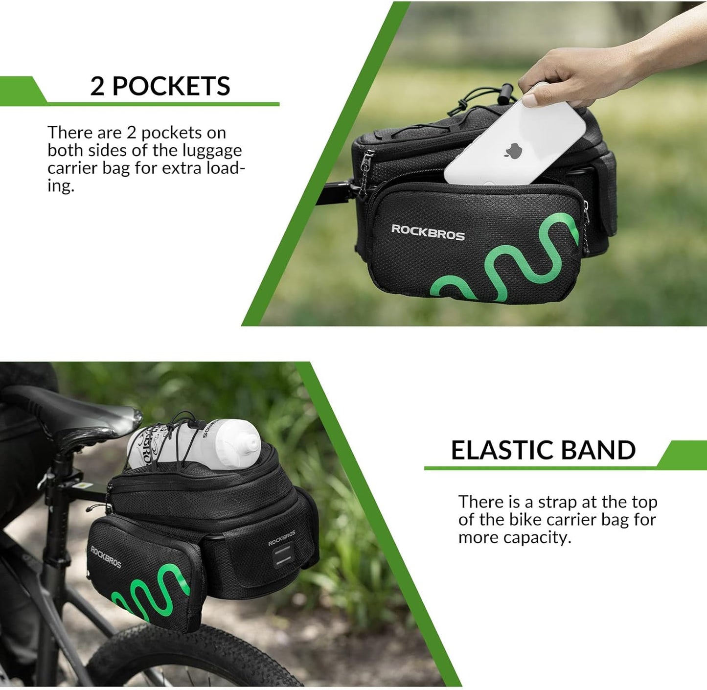 ROCKBROS geantă geantă şa bicicletă cu eliberare rapidă extensibilă 6/8L