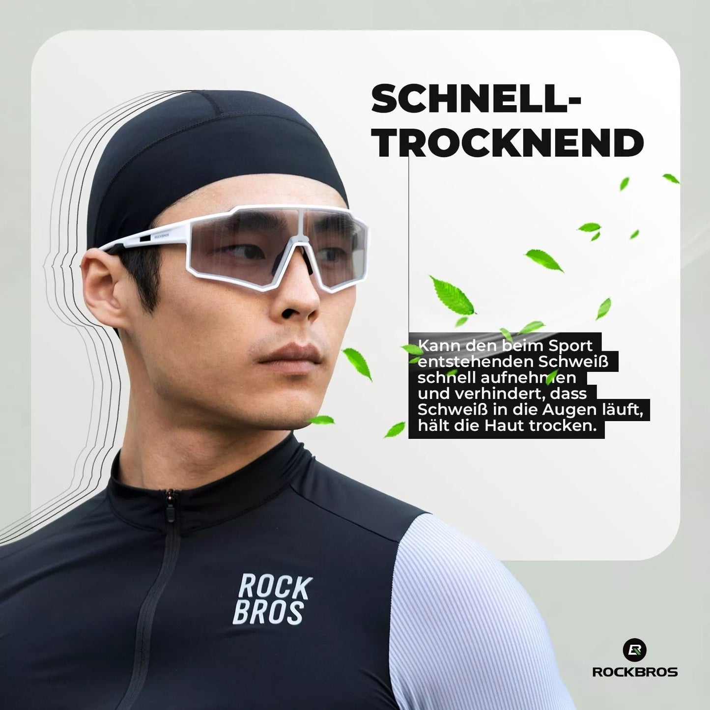 ROCKBROS șapcă de ciclism COOLMAX sub șapcă șapcă de cască de ciclism șapcă de bicicletă de vară UPF50+