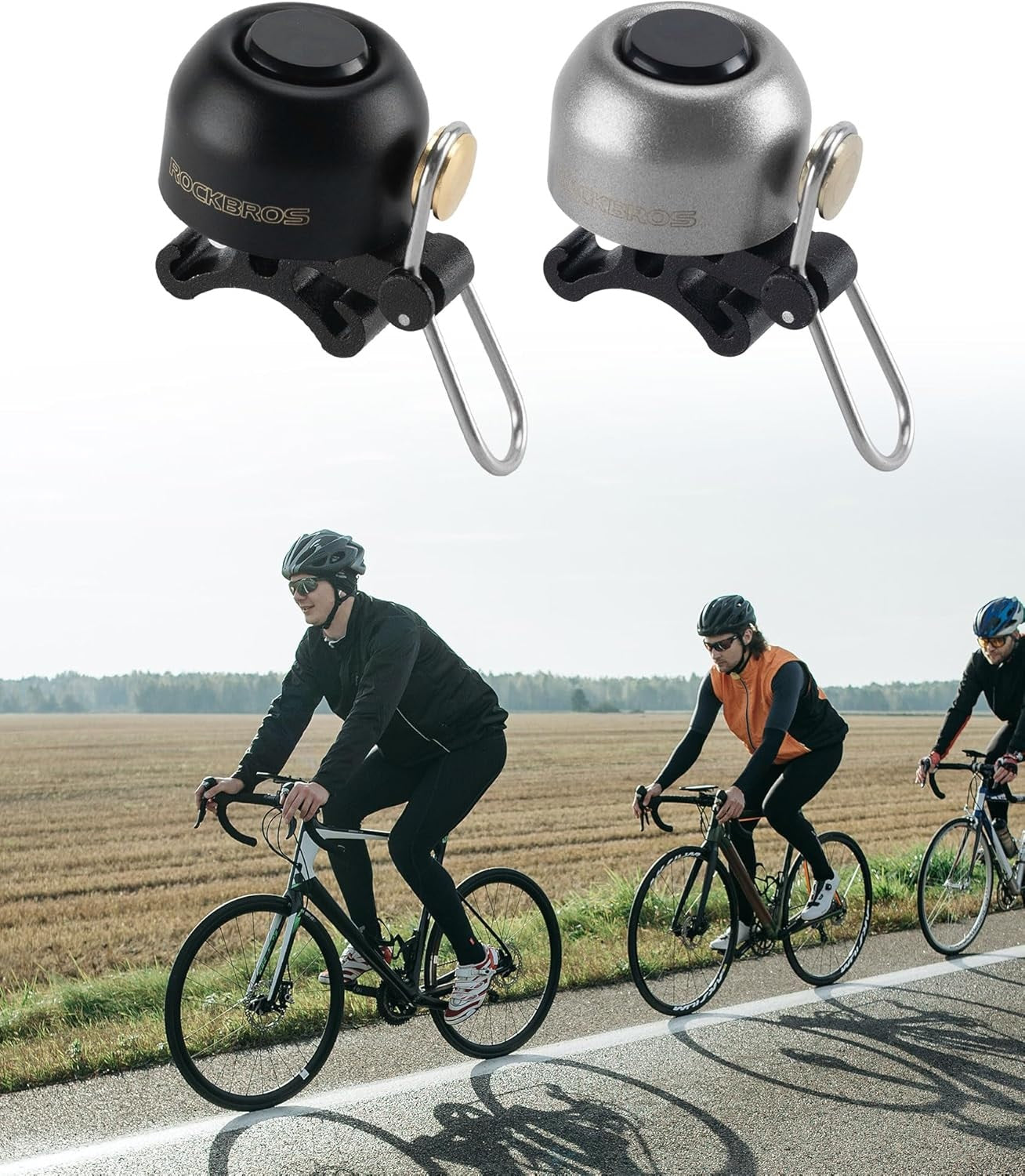ROCKBROS clopot bicicletă ghidon clasic, bicicletă de munte retro sonerie bicicletă tare clopot bicicletă cupru clopot bicicletă pentru 22-34 mm