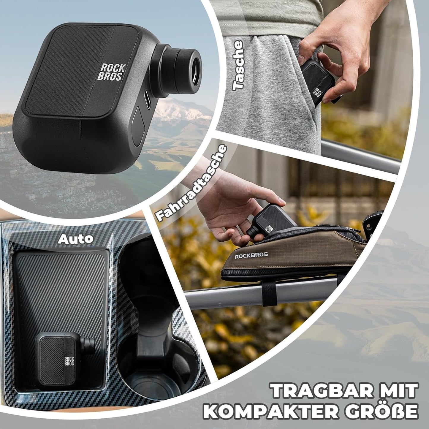 Mini pompa electrica pentru bicicleta ROCKBROS Mini pompa reincarcabila de maxim 100PSI