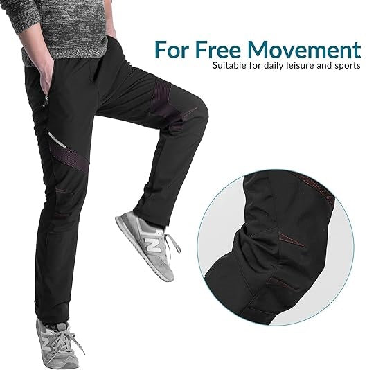 ROCKBROS Pantaloni de ciclism lungi rezistenti la vant sport Marimea europeana M-4XL