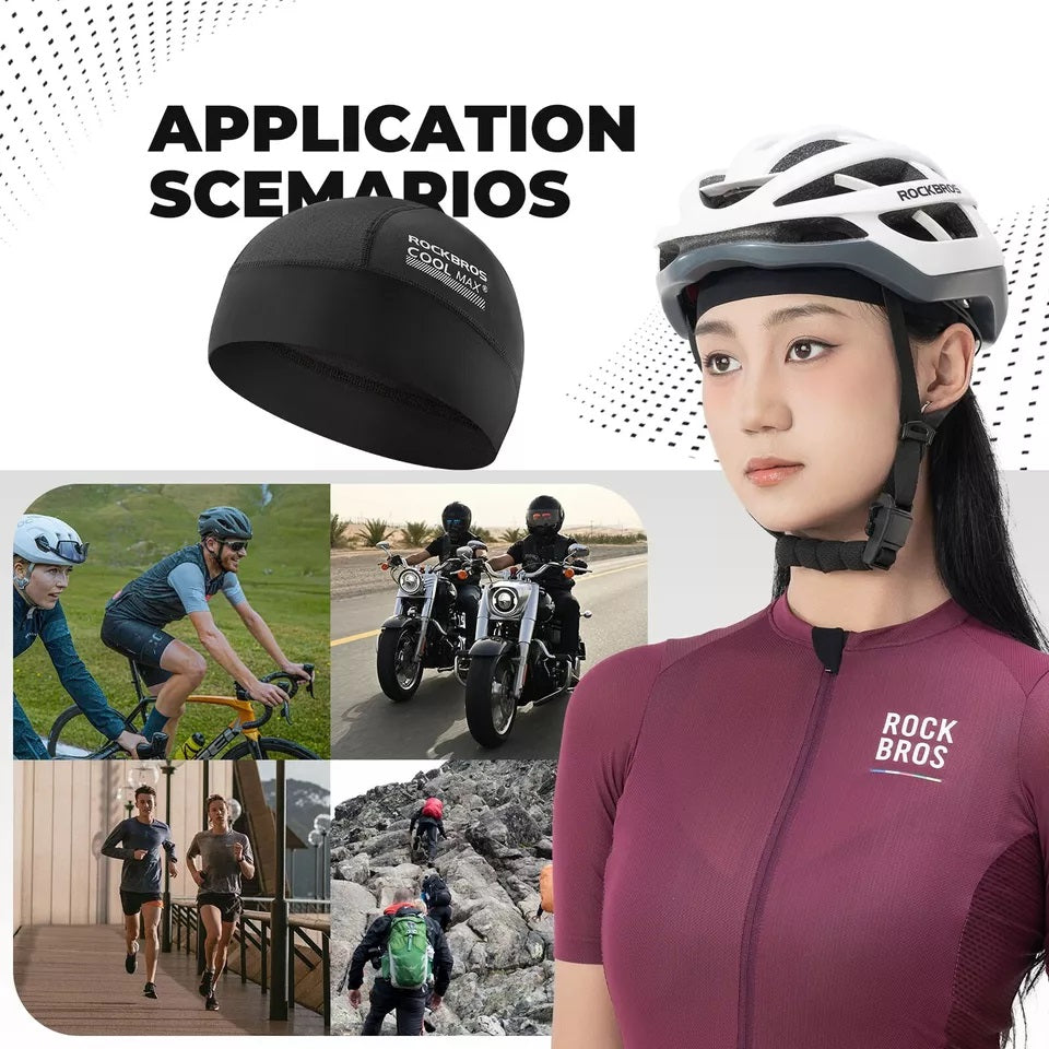 ROCKBROS șapcă de ciclism COOLMAX sub șapcă șapcă de cască de ciclism șapcă de bicicletă de vară UPF50+