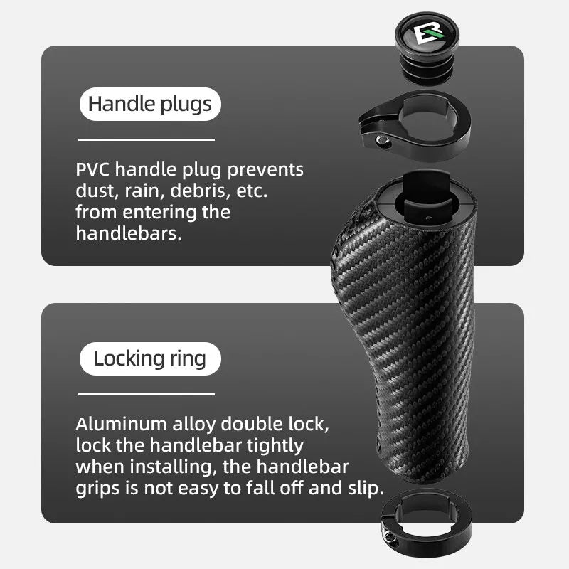Manere de biciclete ROCKBROS Model de carbon Manere de ghidon de biciclete Double-Lock 22,2 mm