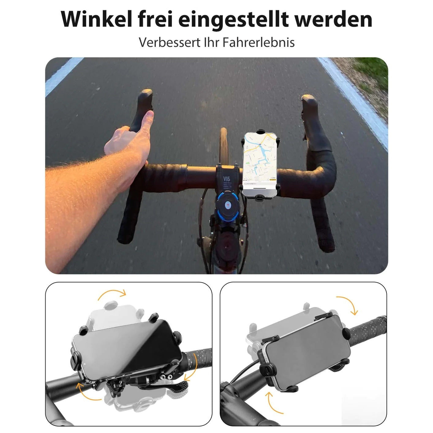 ROCKBROS suport biciclete telefon mobil suport moto ghidon 360° smartphone universal