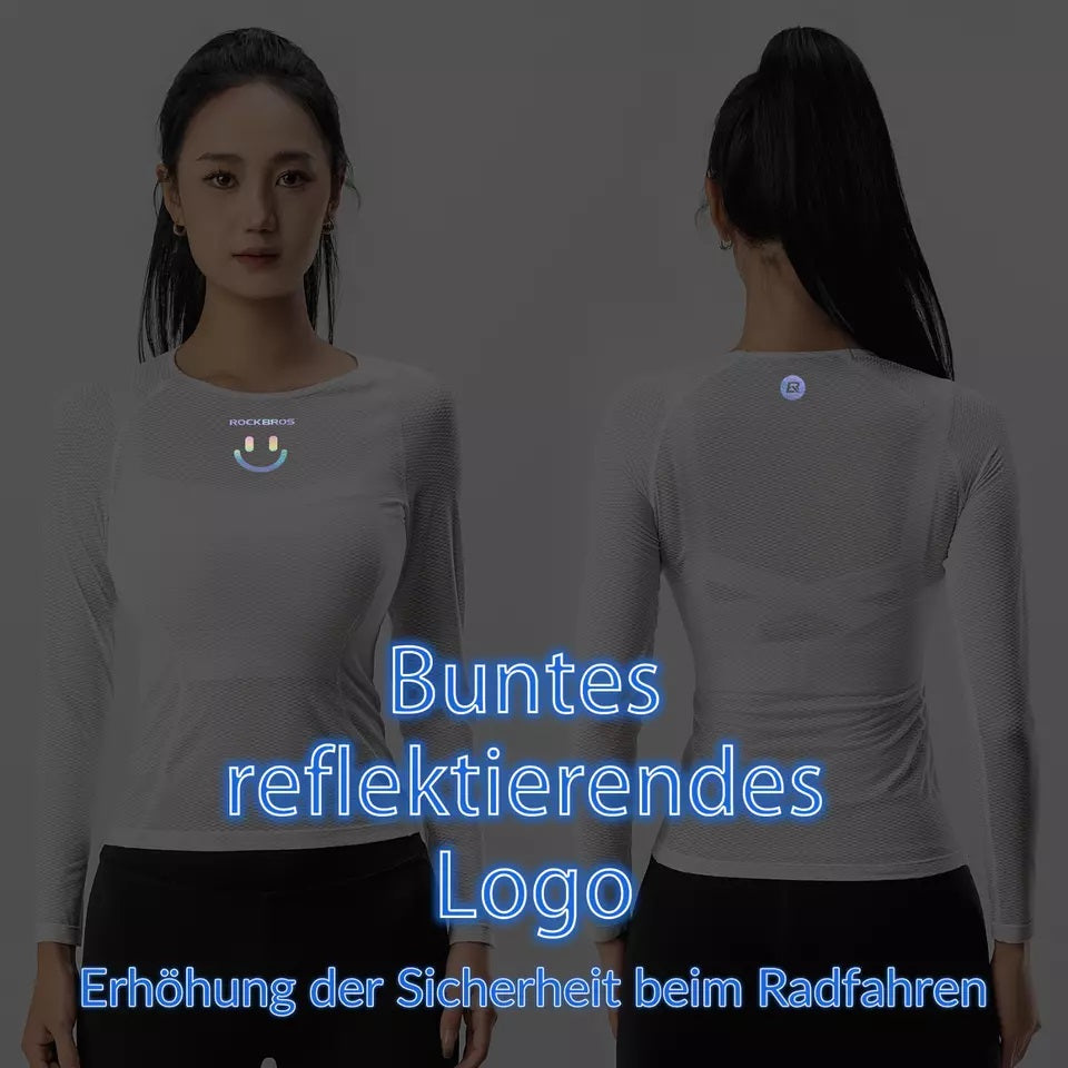 Tricou cu mânecă lungă ROCKBROS tricou de ciclism damă, respirabil, cu uscare rapidă, îmbrăcăminte pentru biciclete, femei, potrivit pentru alergare, tenis, drumeții, tricou sport de bază