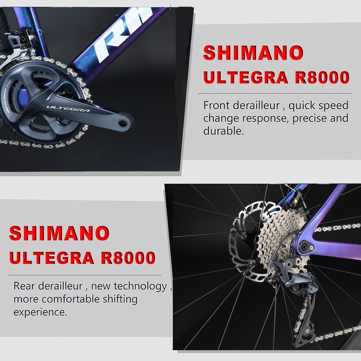 RINOS Bicicleta Gravel Carbon Sandman5.0 Shimano R8000 Ultegra