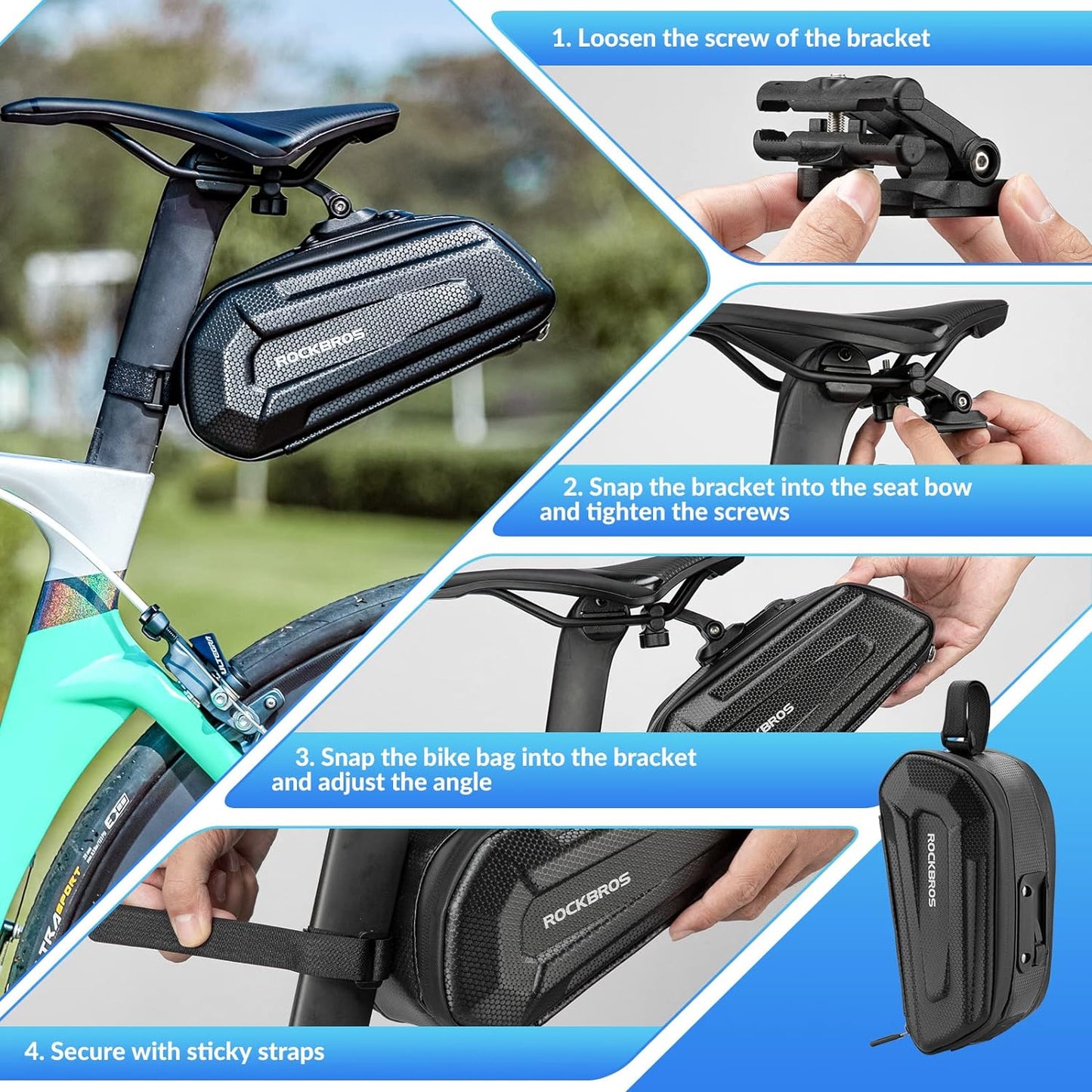 Geantă de bicicletă impermeabilă ROCKBROS B69 cu eliberare rapidă 1.8L