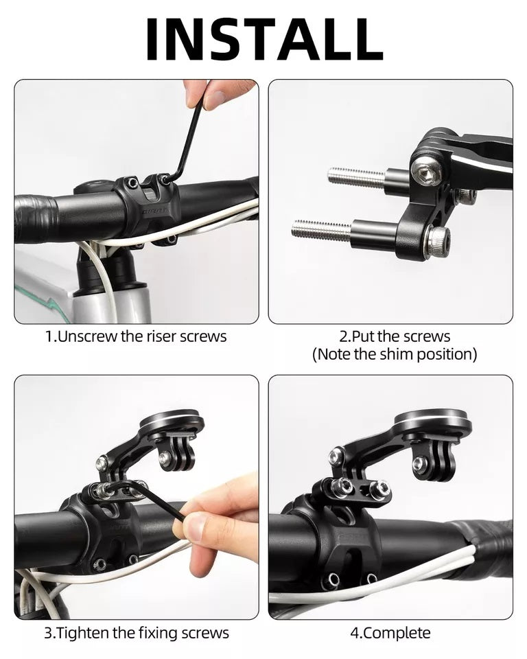 Suport ROCKBROS pentru computer de biciclete pentru Suport ghidon GPS Garmin Bryton Wahoo din aluminiu