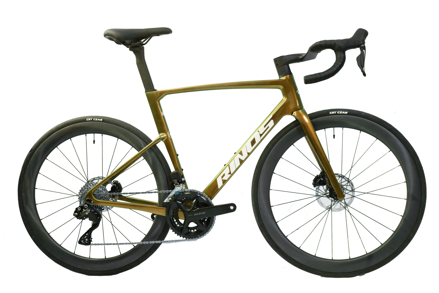 RINOS Bicicletă de Șosea Carbon Odin 6.1 Shimano 105 Di2, 24 viteze