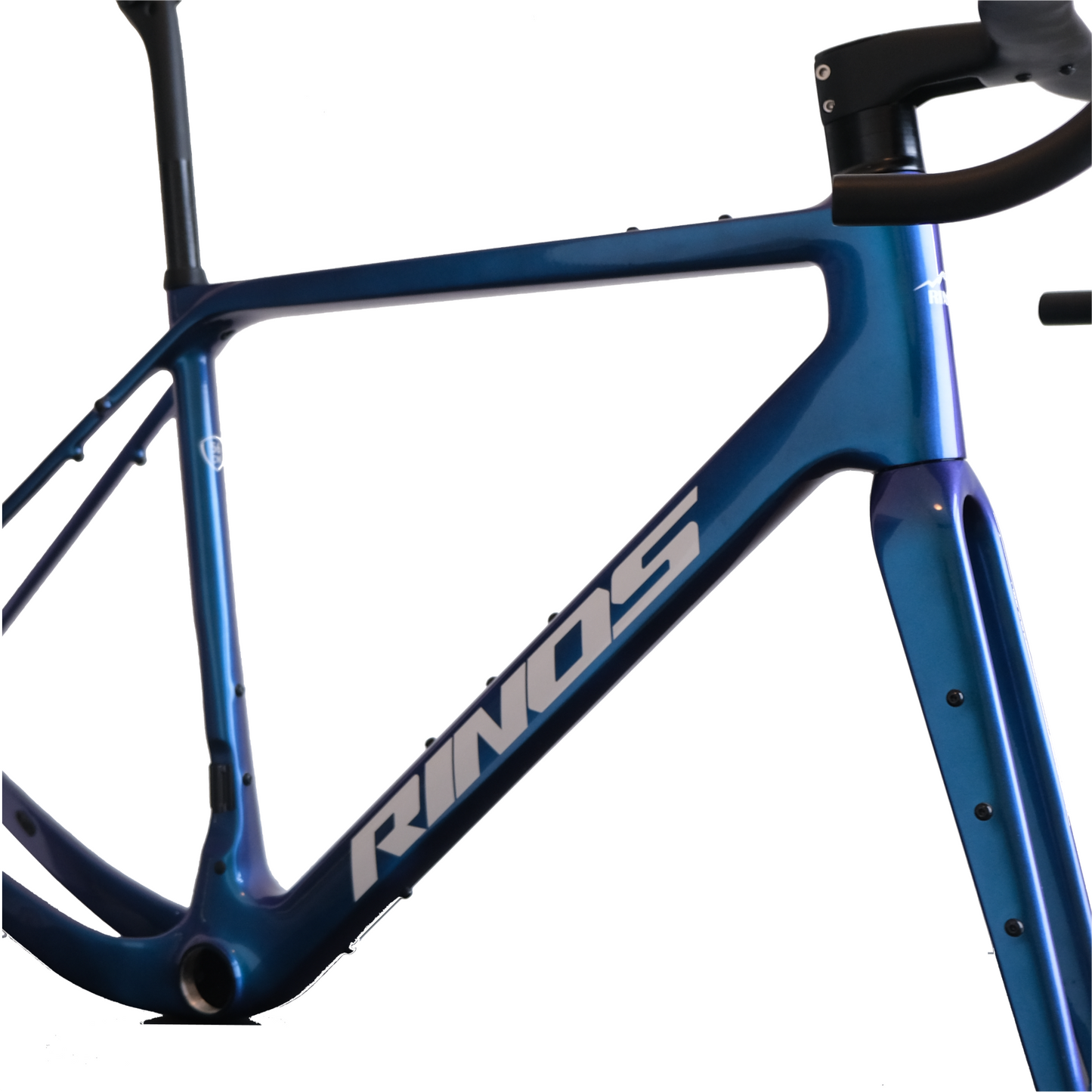 Set cadru pietris RINOS cu tija furca ghidon fibra de carbon T800 culoare cameleon