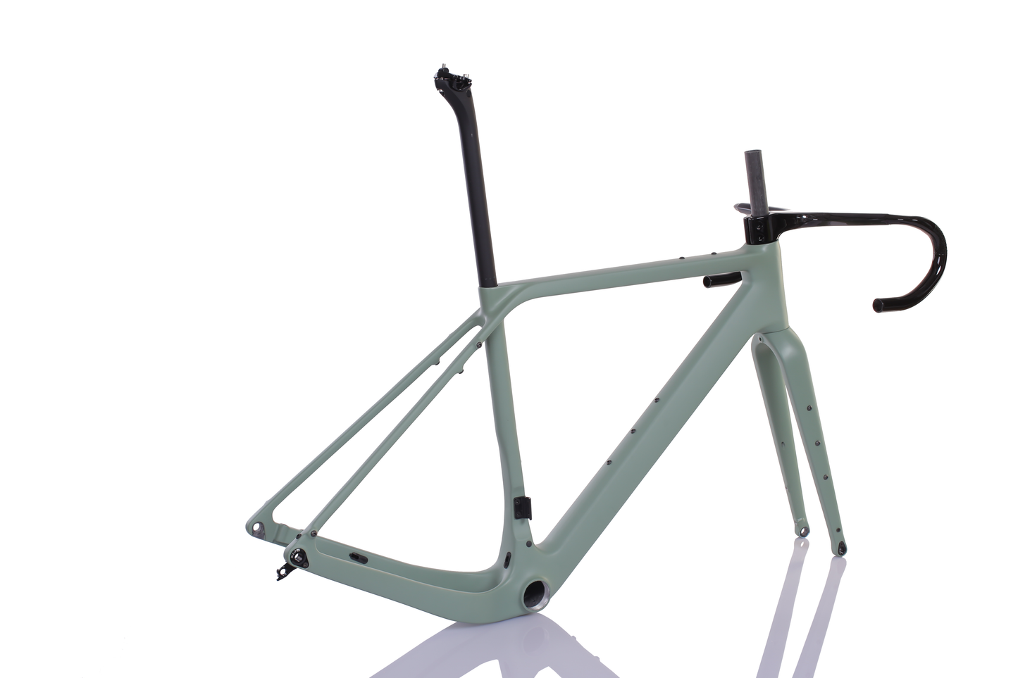 Set cadru pietris RINOS cu tija furca ghidon fibra de carbon T800 culoare cameleon