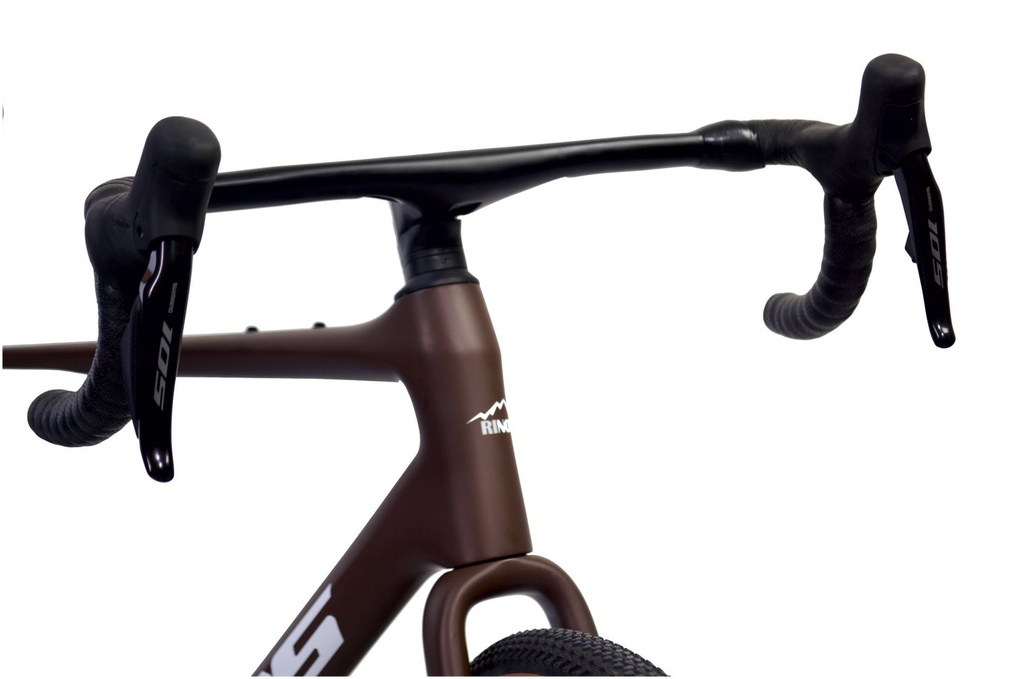 RINOS Gravel din Carbon Sandman8.0 Shimano 105 Di2 Cafea