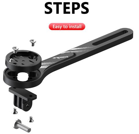 TOWILD Suport prelungitor integrat pentru lumina computerului de biciclete și GoPro