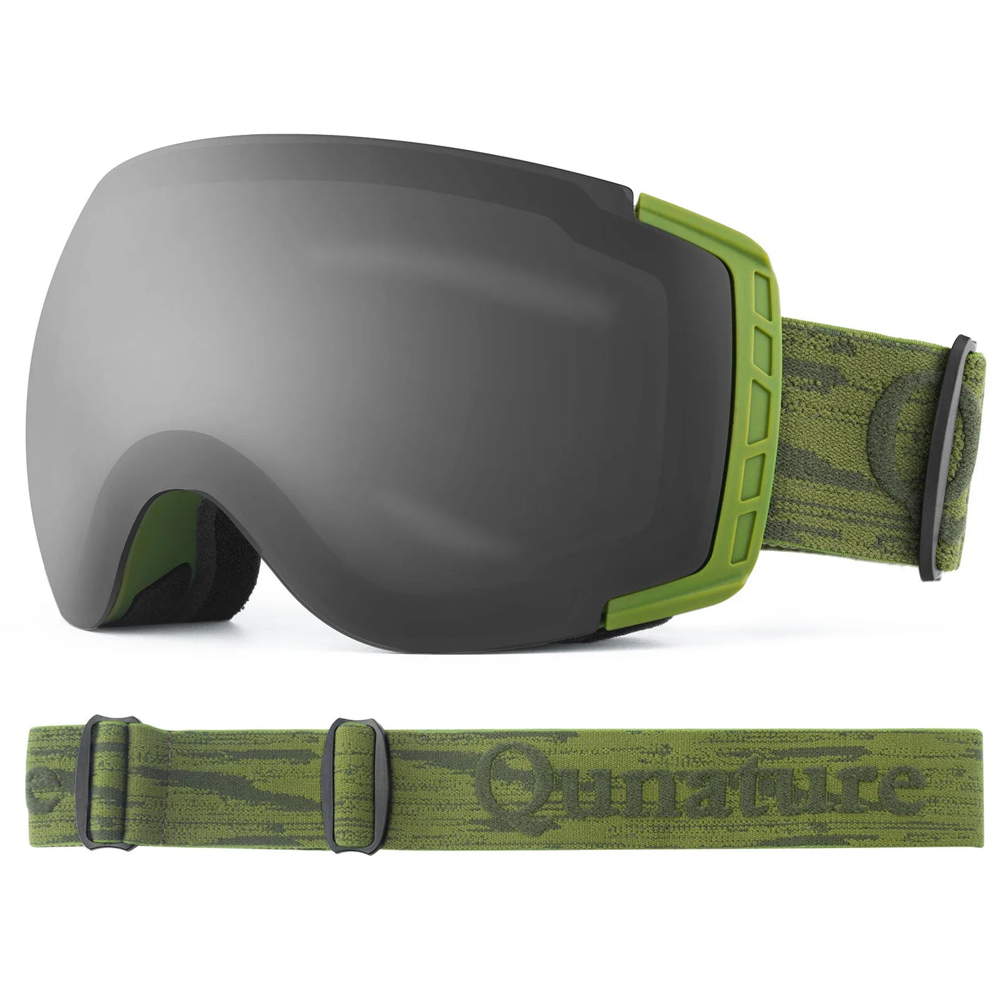 Ochelari de schi Qunature, ochelari de snowboard, anti-aburi UV400 femei/bărbați pentru purtători de ochelari