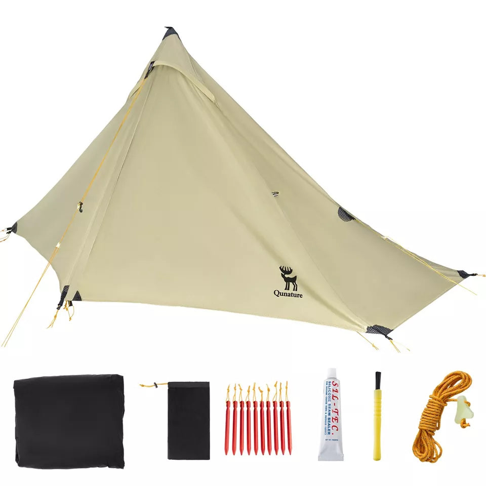 Cort de trekking Qunature Cort pentru 1 persoană Cort de camping ultraușor rezistent la apă 230*180cm