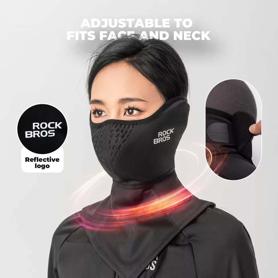 ROCKBROS Jumătate Balaclava de iarnă E-bike/Bicicletă/Motocicletă Mască Fleece Somn cald