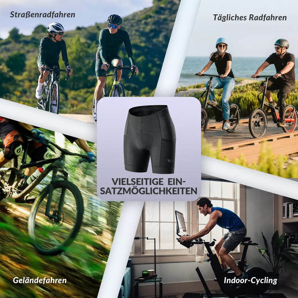 Pantaloni scurți de ciclism ROCKBROS TVI pantaloni scurți de ciclism damă pantaloni scurți de ciclism căptușiți 4D jambiere scurte