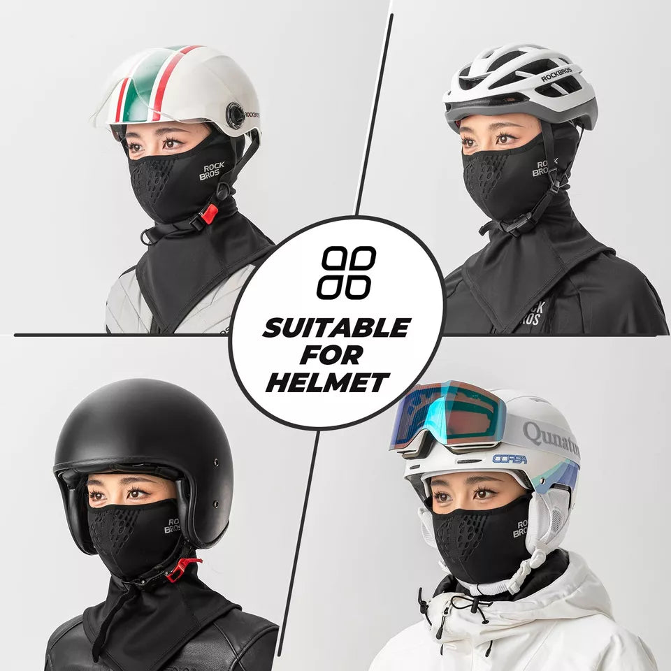 ROCKBROS Jumătate Balaclava de iarnă E-bike/Bicicletă/Motocicletă Mască Fleece Somn cald