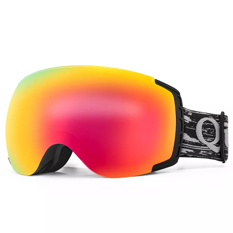 Ochelari de schi Qunature, ochelari de snowboard, anti-aburi UV400 femei/bărbați pentru purtători de ochelari