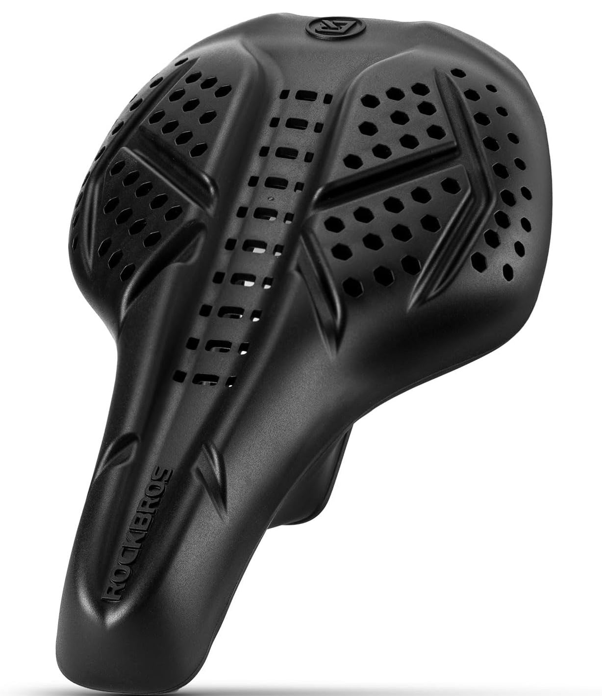ROCKBROS Husă șa bicicletă Gel Husă scaun bicicletă Husă șa căptușită respirabilă pentru bărbați și femei negru/gri (25,5 x 18 cm)