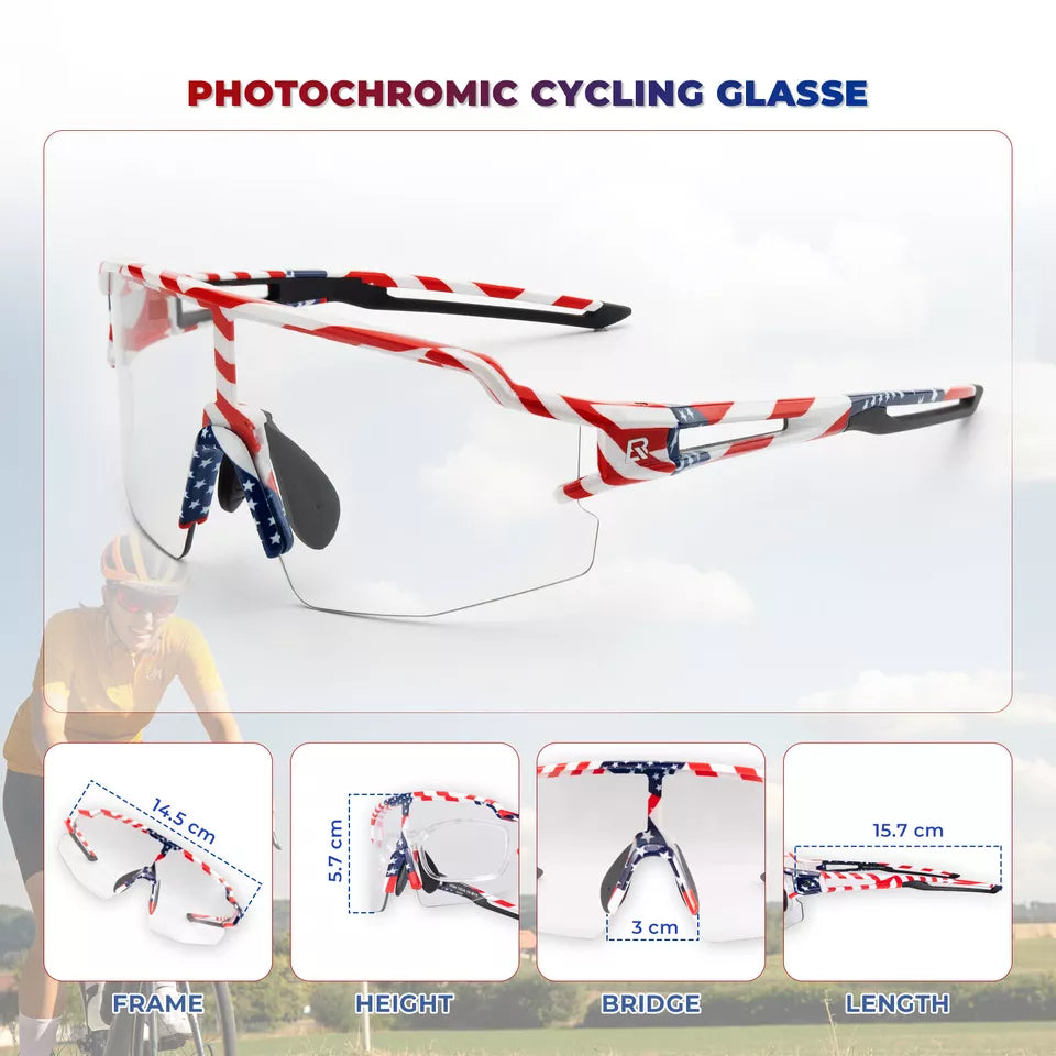 ROCKBROS Ochelari de soare polarizați/fotocromatici Ochelari de ciclism Bicicletă UV400 UNISEX