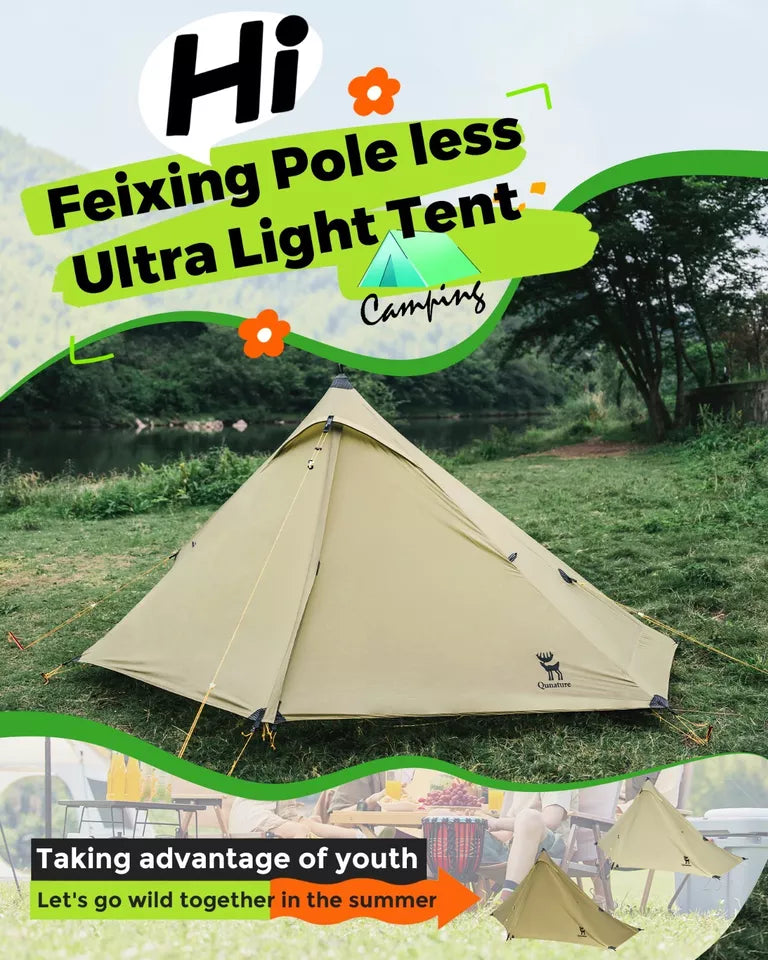 Cort de trekking Qunature Cort pentru 1 persoană Cort de camping ultraușor rezistent la apă 230*180cm
