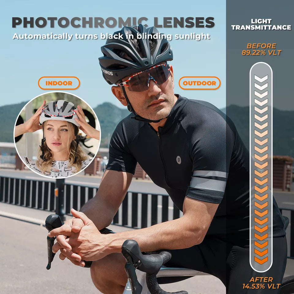ROCKBROS Ochelari de soare polarizați/fotocromatici Ochelari de ciclism Bicicletă UV400 UNISEX
