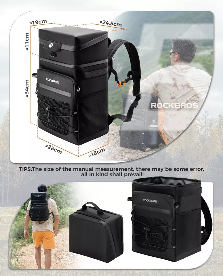Rucsac detașabil ROCKBROS Rucsac multifuncțional 3,5+14L Călătorii în aer liber