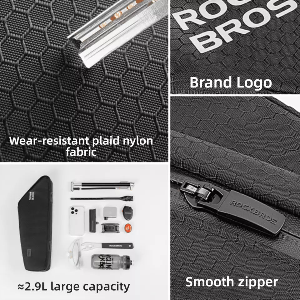 ROCKBROS geanta biciclete geanta cadru geanta triunghiulara detasabila pentru MTB 2.9L