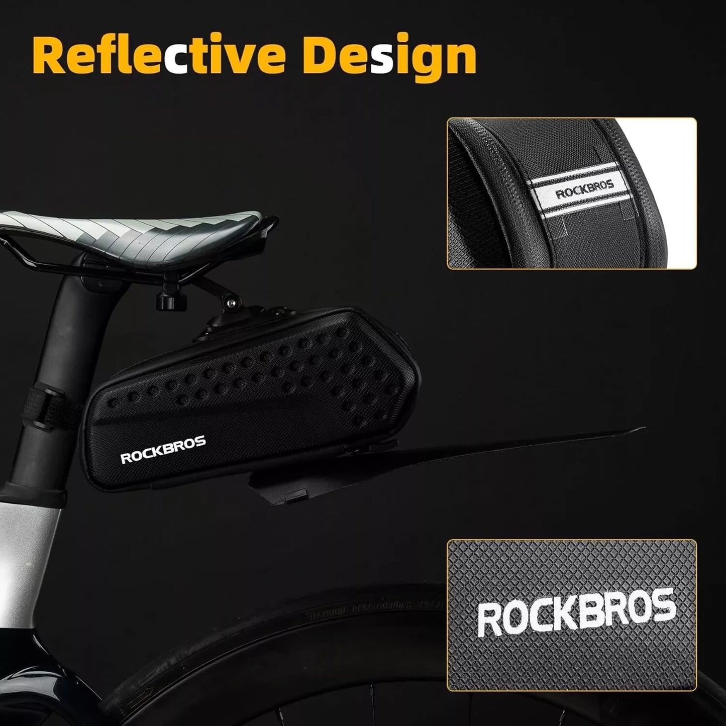 Geantă de șa ROCKBROS Geantă de bicicletă cu apărător de noroi și eliberare rapidă