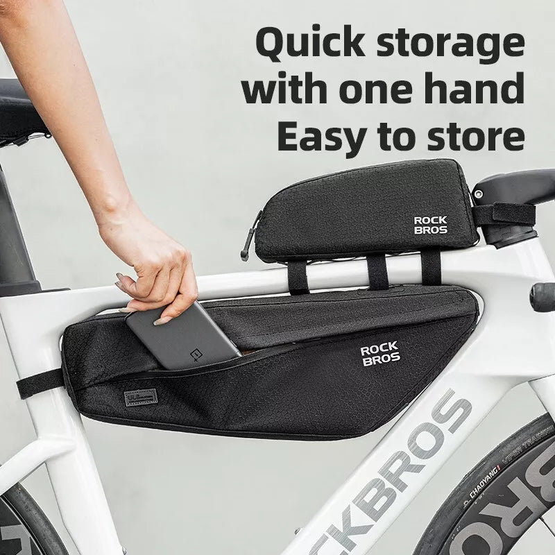 ROCKBROS geanta biciclete geanta cadru geanta triunghiulara detasabila pentru MTB 2.9L