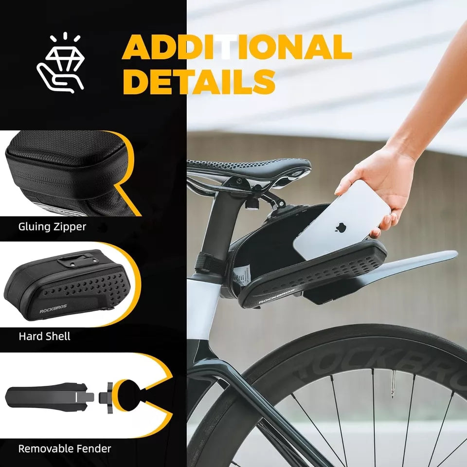 Geantă de șa ROCKBROS Geantă de bicicletă cu apărător de noroi și eliberare rapidă