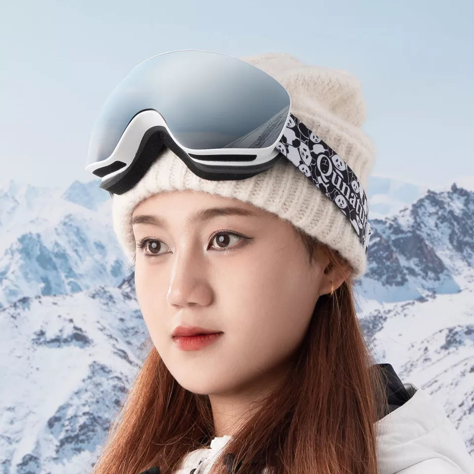 Ochelari de schi Qunature, ochelari de snowboard pentru copii si adulti care poarta ochelari, anti-aburire