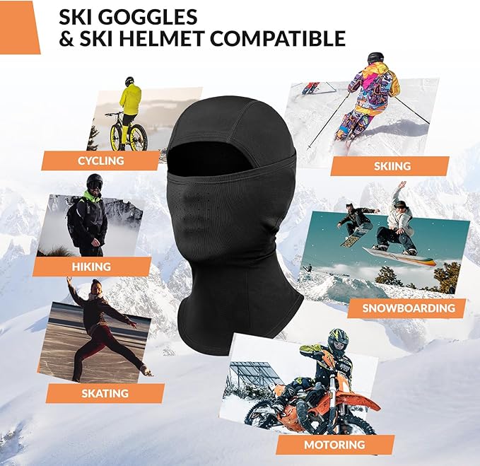 Balaclava Qunature Balaclava Masca de schi iarna Masca de fata rezistenta la vant, respirabila M/L pentru sporturi in aer liber Schi Ciclism Snowboard Motociclism Femei/Barbati